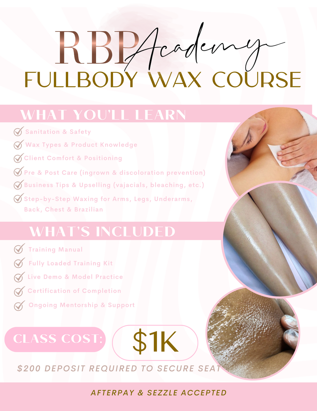 Full Body Wax 1 on 1 Course