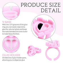 Load image into Gallery viewer, 100 pink heart glue rings
